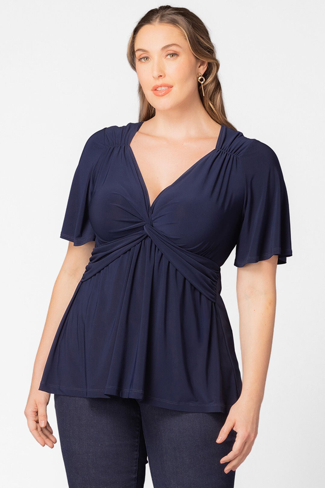Abby Twist Front Top, Nouveau Navy / Navy, alternate image number 2