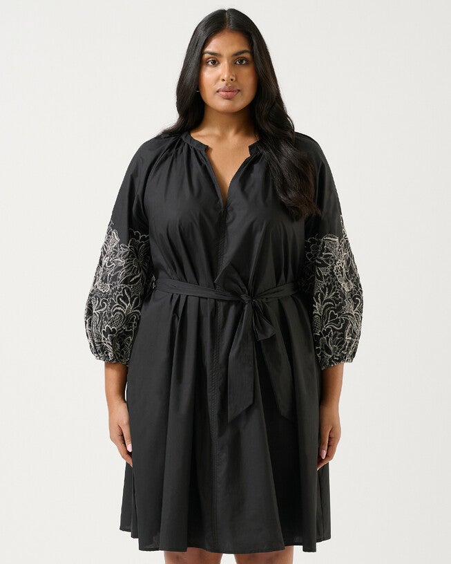 Cala Emb Dress, Black / Black, hi-res image number 0