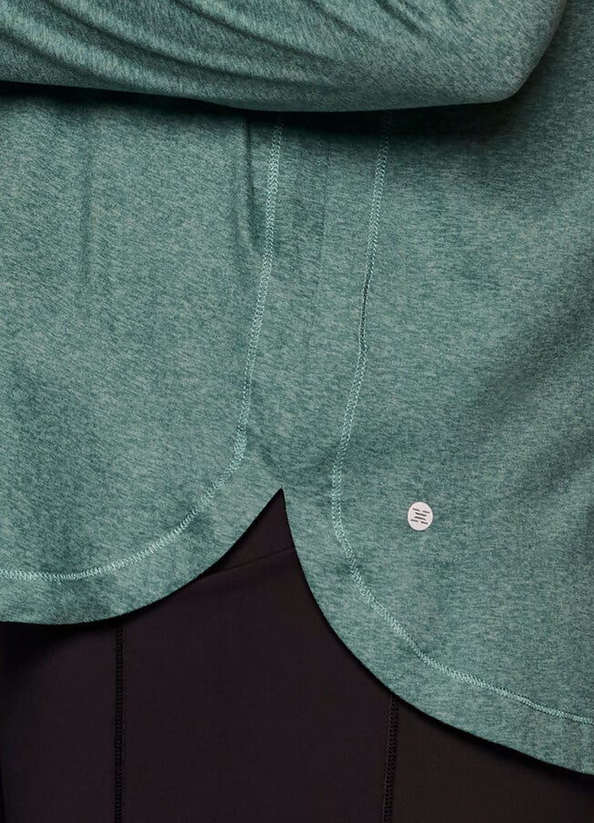 Studio Breathe Super Soft Hoodie Tunic, Arctic / Light Green, alternate image number 3