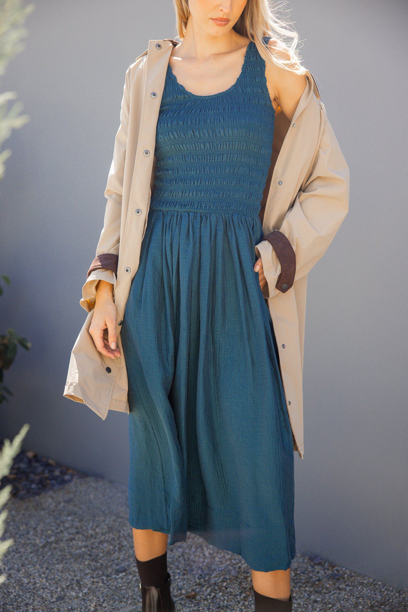 Marlow Dress, Teal / Teal, alternate image number 1