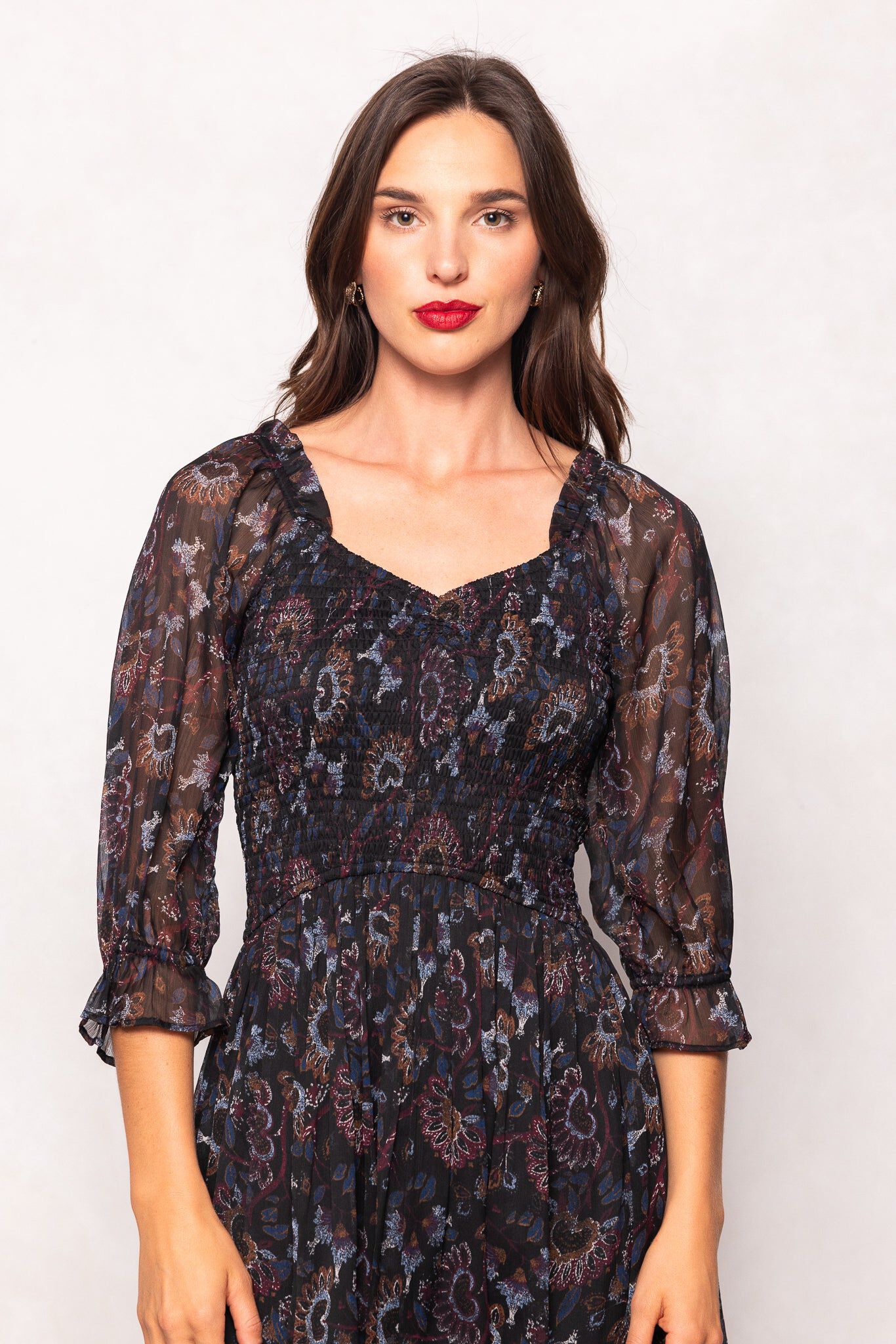 Maddison Dress, Enchanted Floral / Black, alternate image number 4