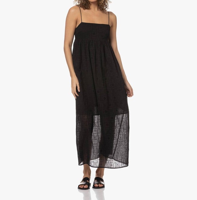 LUCILLE DRESS IN BLACK, Black / Black, hi-res image number 0