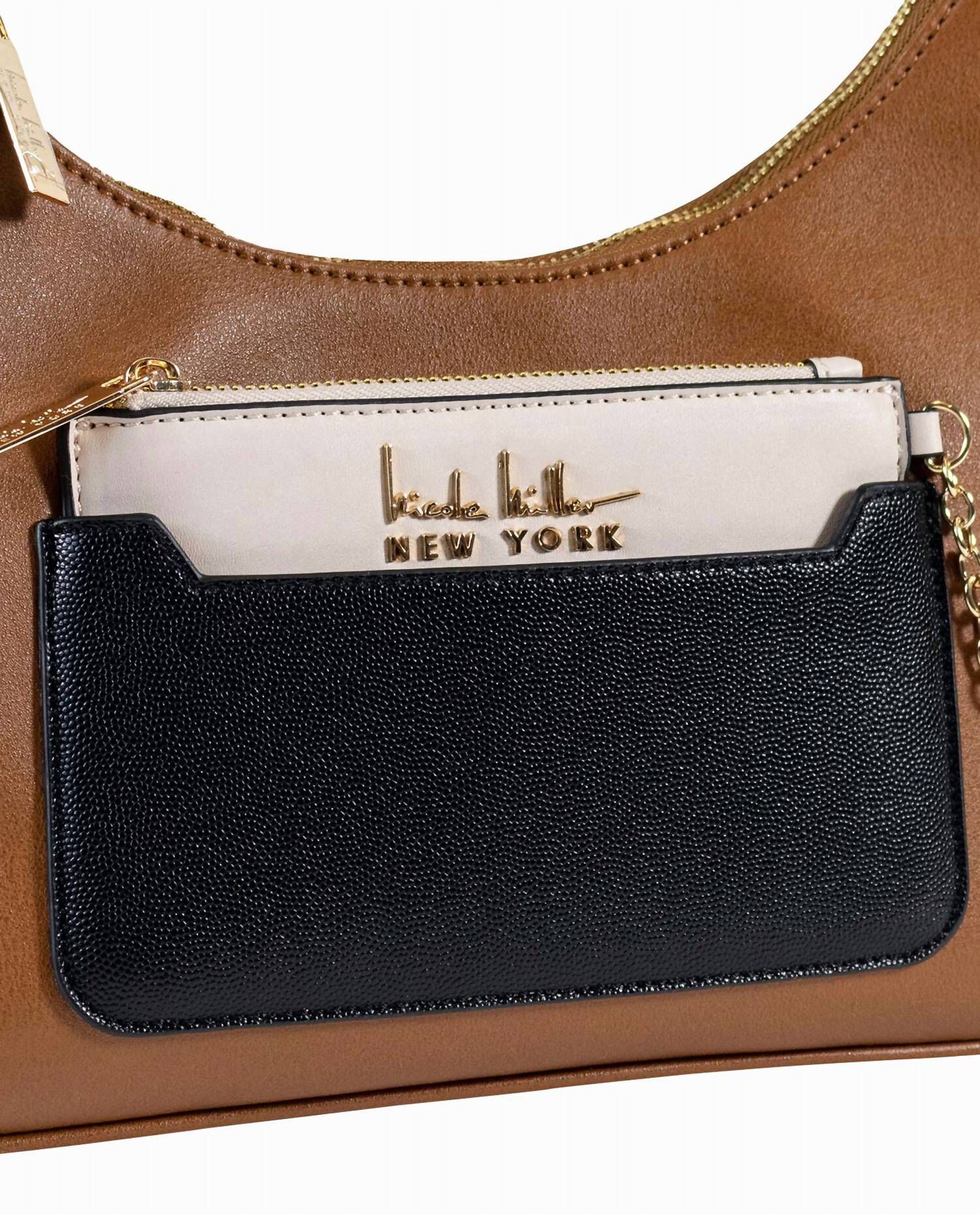 Women's Crossbody Shoulder Bag With Coin Pouch, Tan / Brown, alternate image number 1