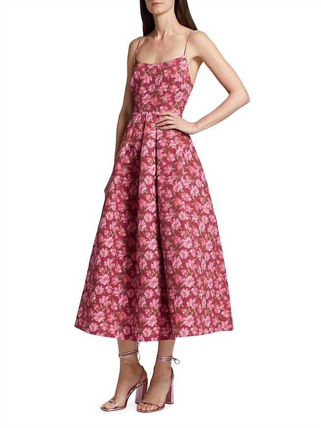 AUDRA DRESS, Bordeaux Bloom / Pink, alternate image number null
