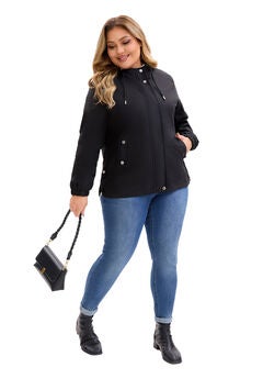 Anorak Zip Up Pockets with Hood Coats Jacket