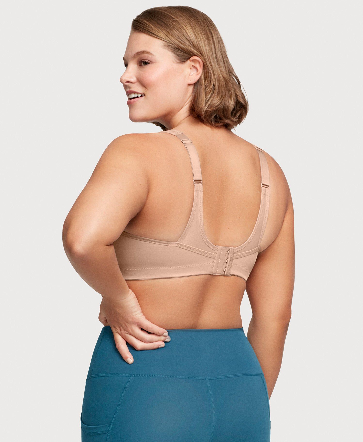 No-Bounce Camisole Sports Bra, Cafe / Tan, alternate image number 2