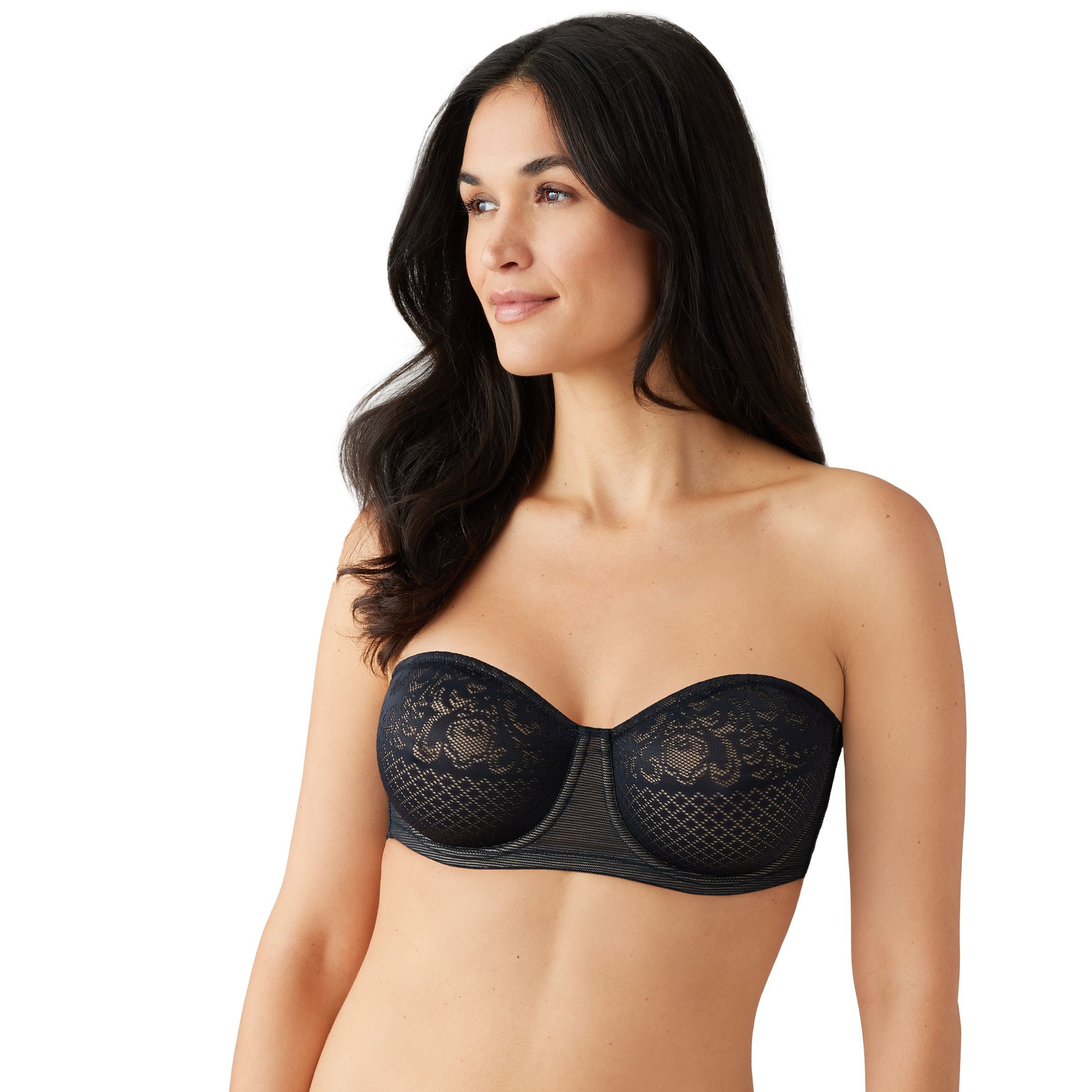 Visual Effects Strapless Minimizer Bra, Black / Black, hi-res image number 0