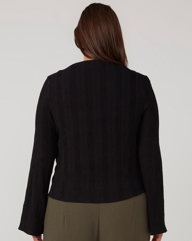 Picnic Long-Sleeve Black Top, , alternate image number 8