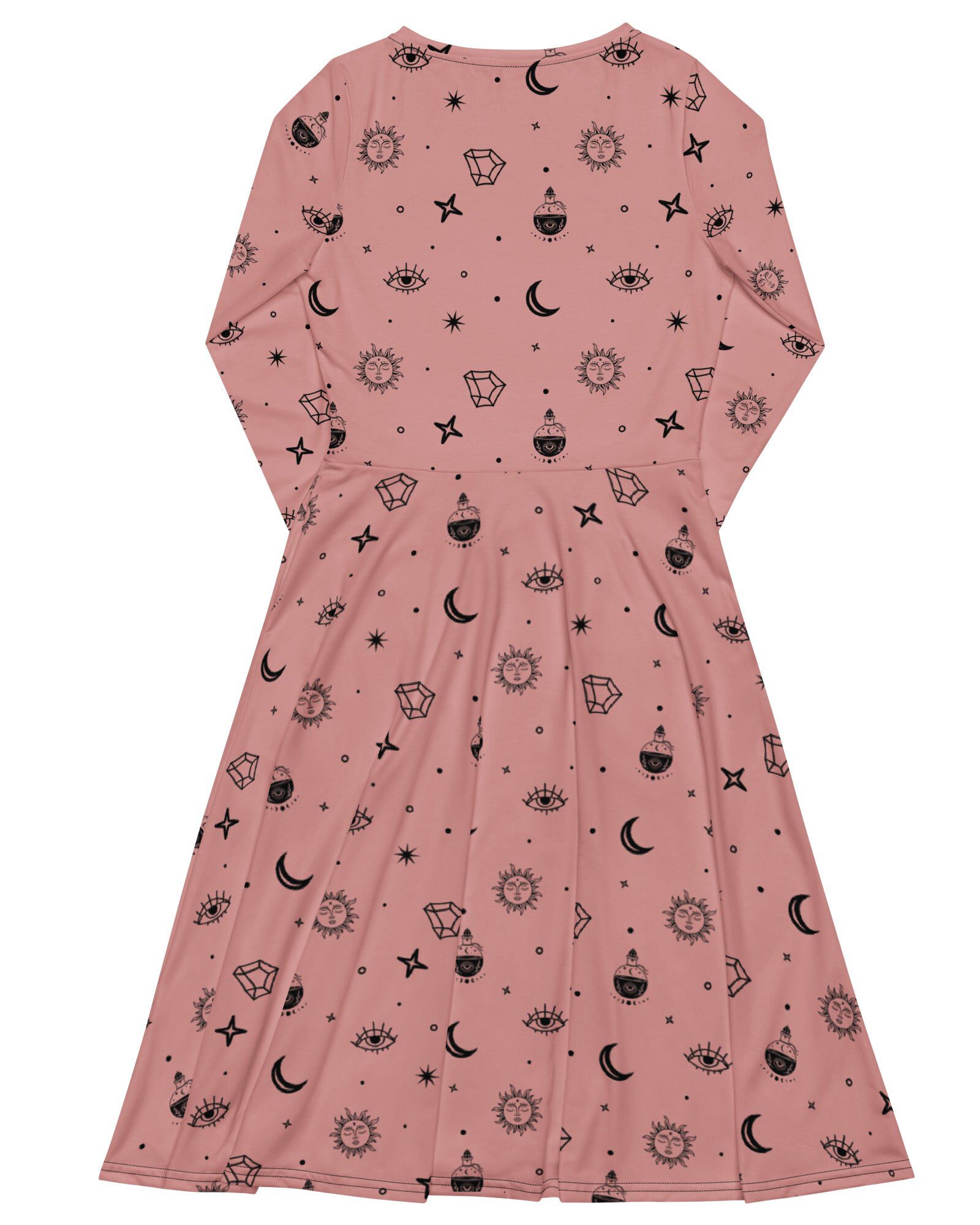 Cosmic Alchemy Long Sleeve Midi Dress, Pink / Pink, alternate image number 1
