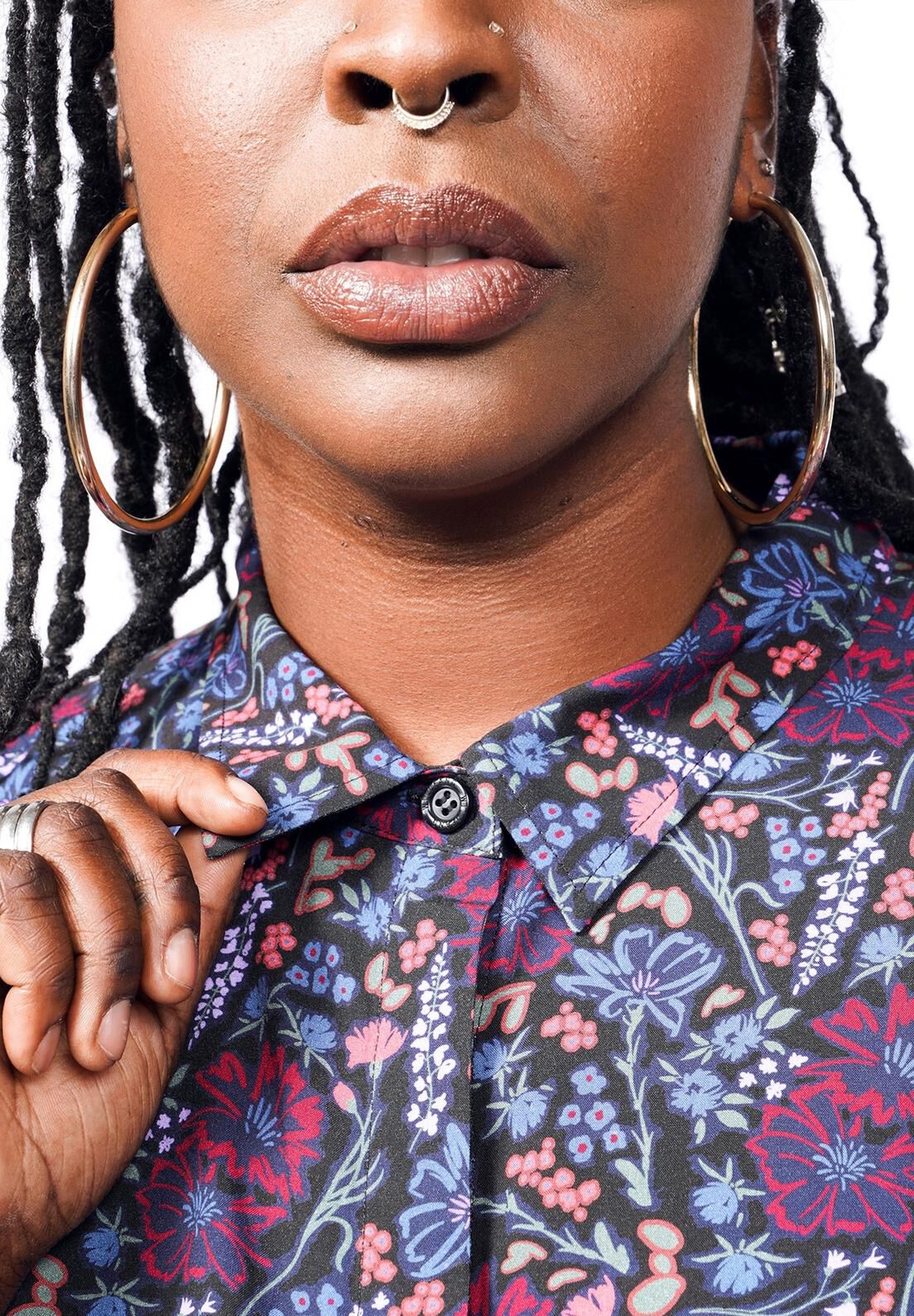 The Empower Button Up, COSMOS BLACK MULTI / Black, alternate image number 3