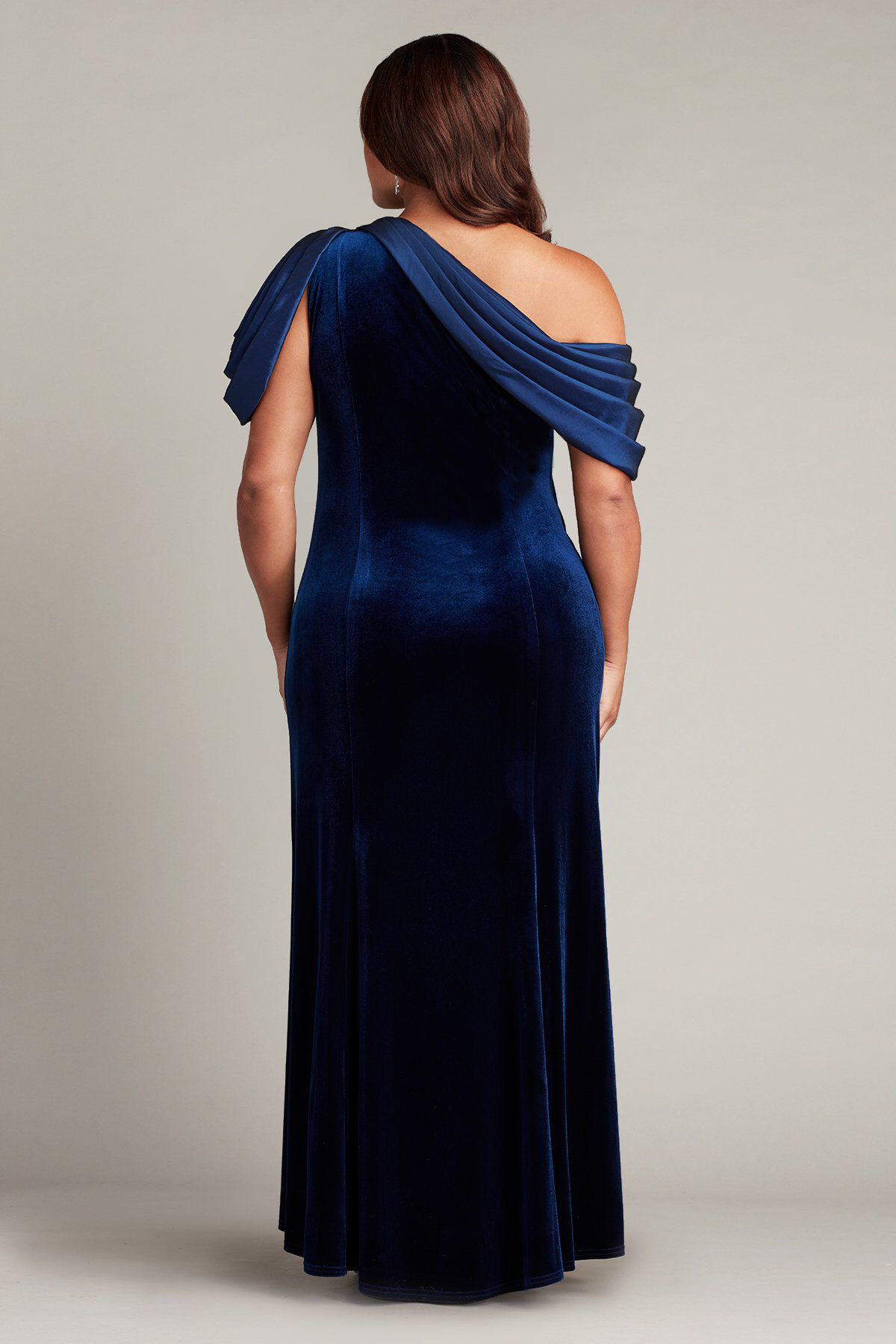 Copley Shoulder Drape Velvet Gown - PLUS SIZE, NAVY / see-description, alternate image number 1