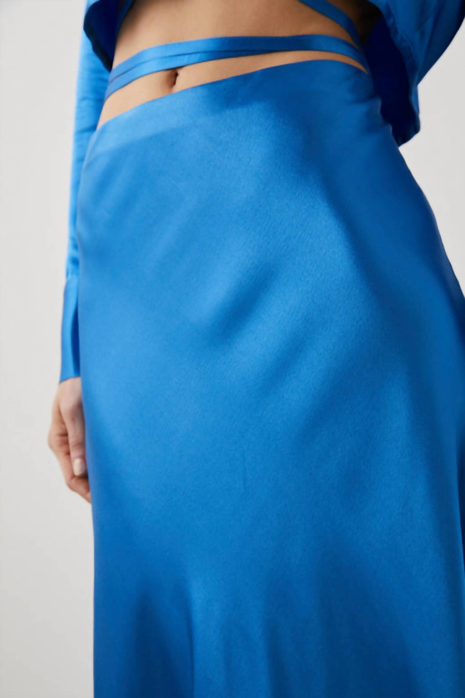 ANYA SKIRT IN COBALT, Cobalt / Light Blue, alternate image number 1
