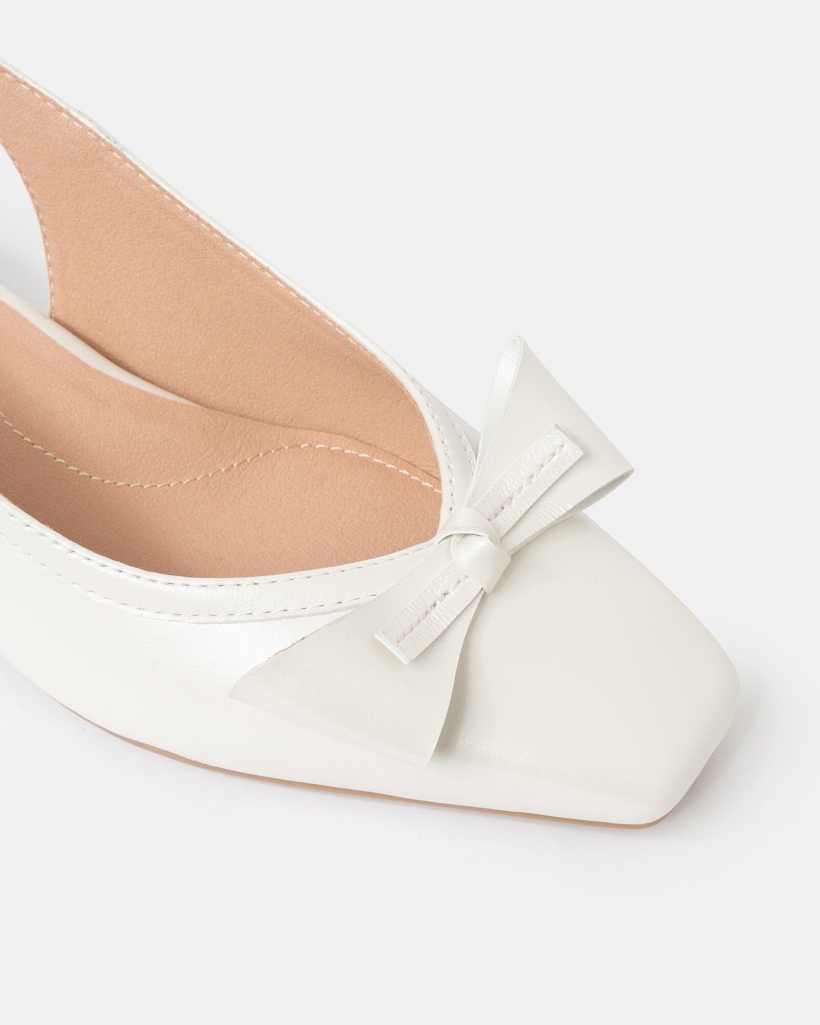 Ivy Bow Bridal Heels, Pearl White / White, alternate image number 2