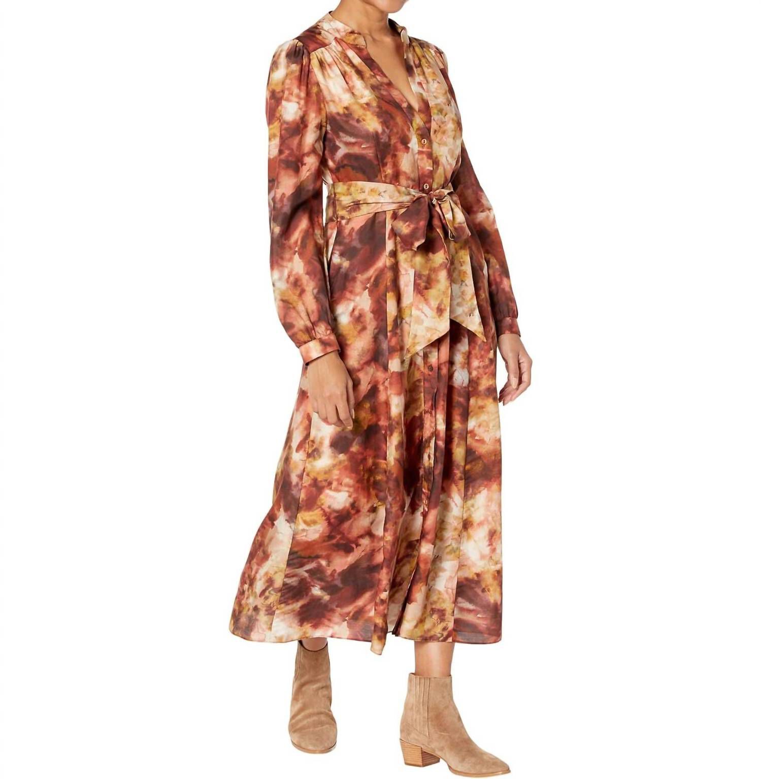 Lillian Shirt Dress In Vineyard, Vineyard / Orange, hi-res image number 0