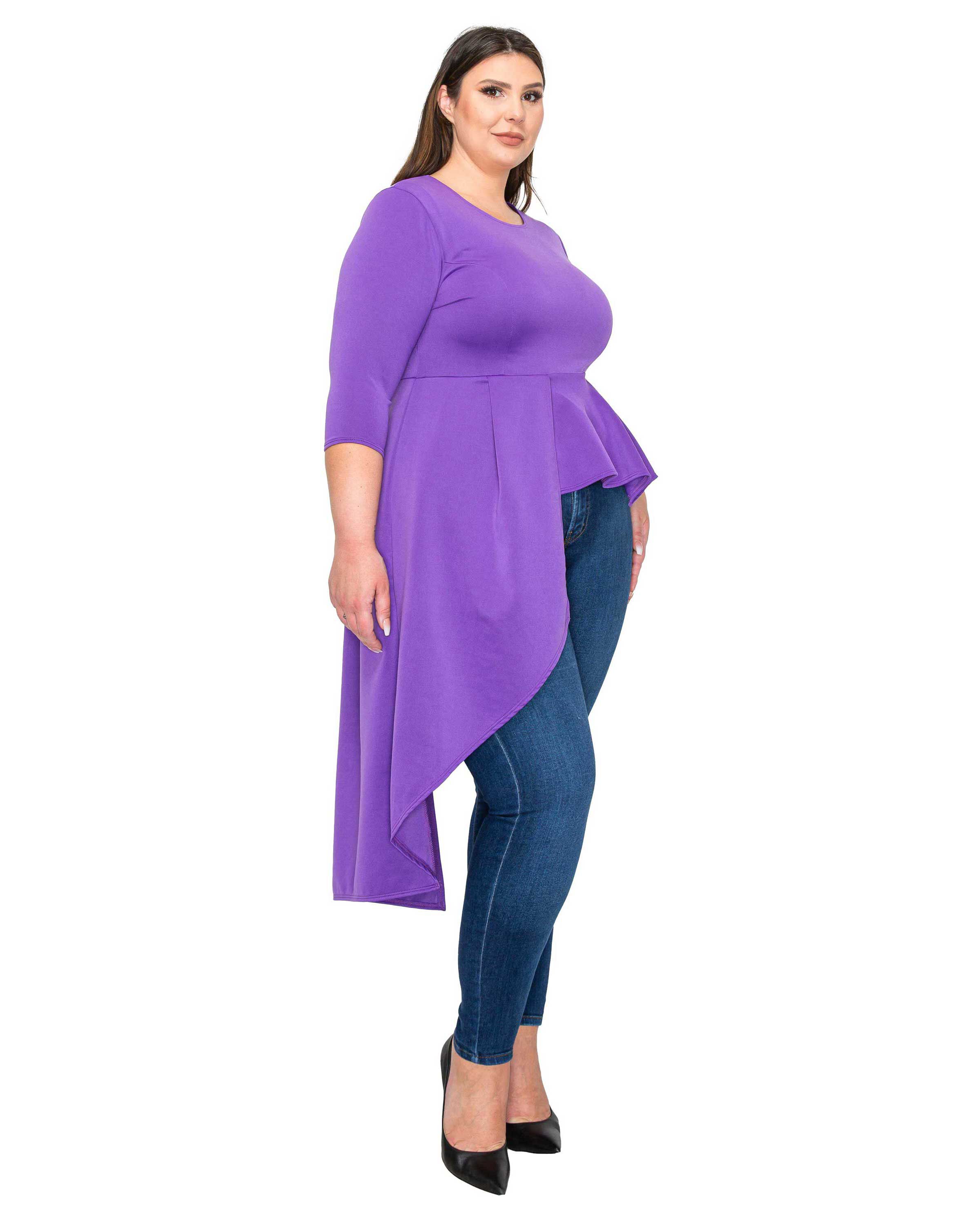 Sanctuary Asymmetrical Peplum Top, , alternate image number 4