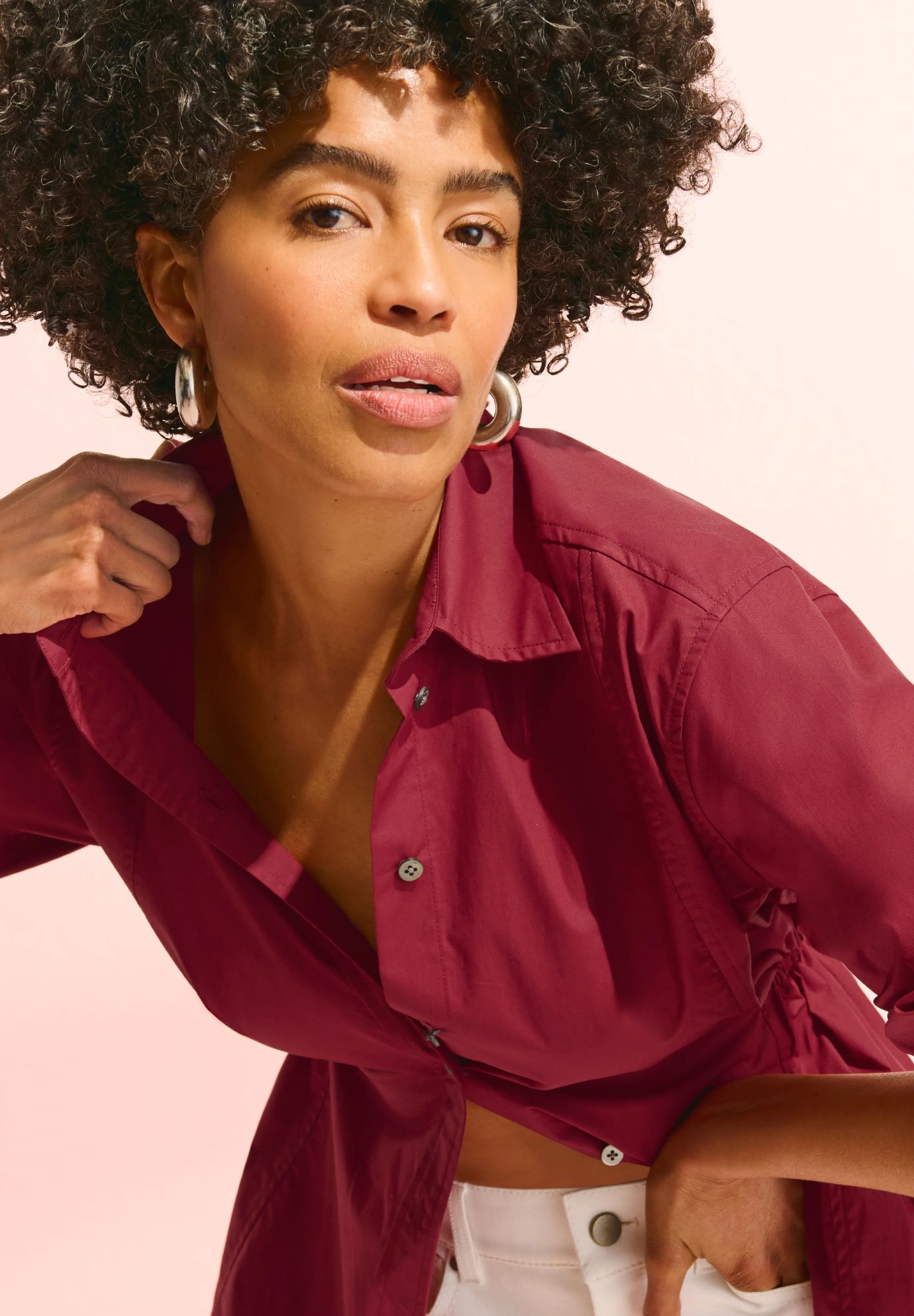 Bentley Al Fresco Shirt - Cotton Poplin, Cinnabar / Red, alternate image number 1