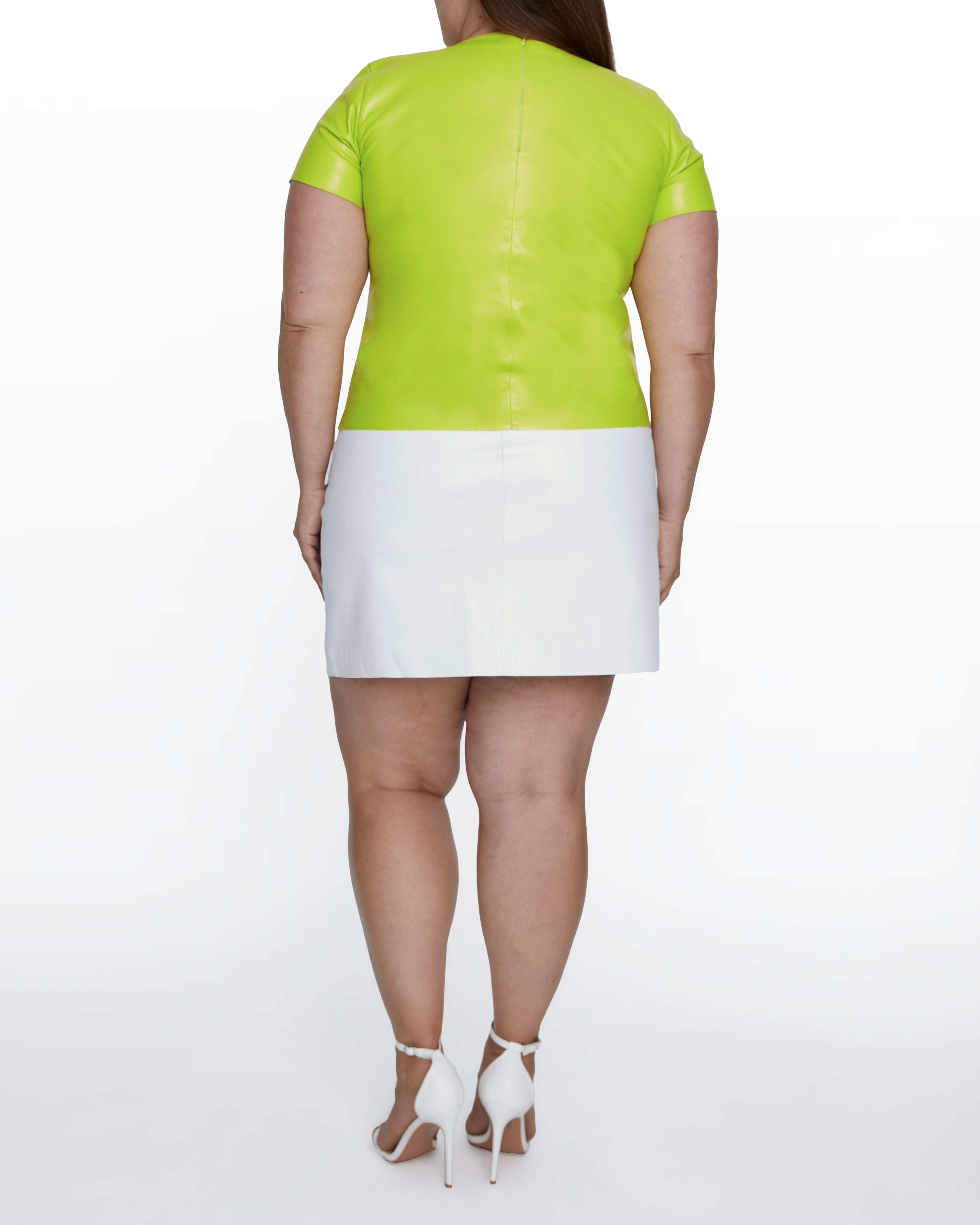 New Guard Recycled Leather Tee, Sorrento Lime / Light Green, alternate image number 3