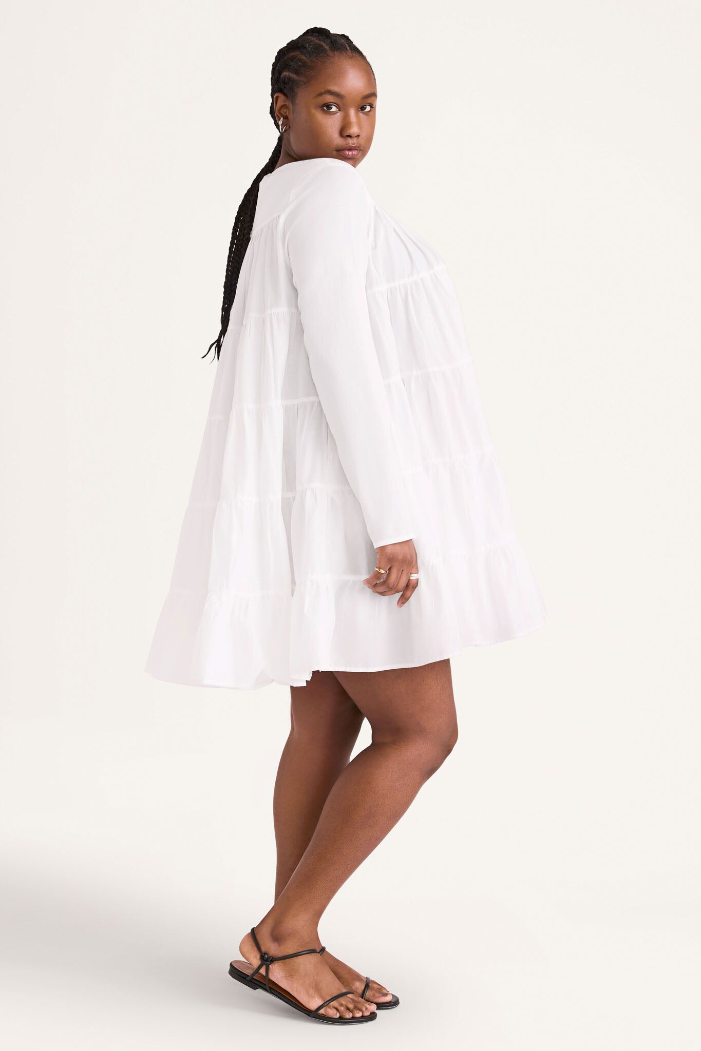 Soliman Dress, White / White, alternate image number 2
