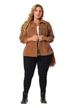 POINT COLLAR BUTTON DOWN SHORT CORDUROY BOMBER JACKET