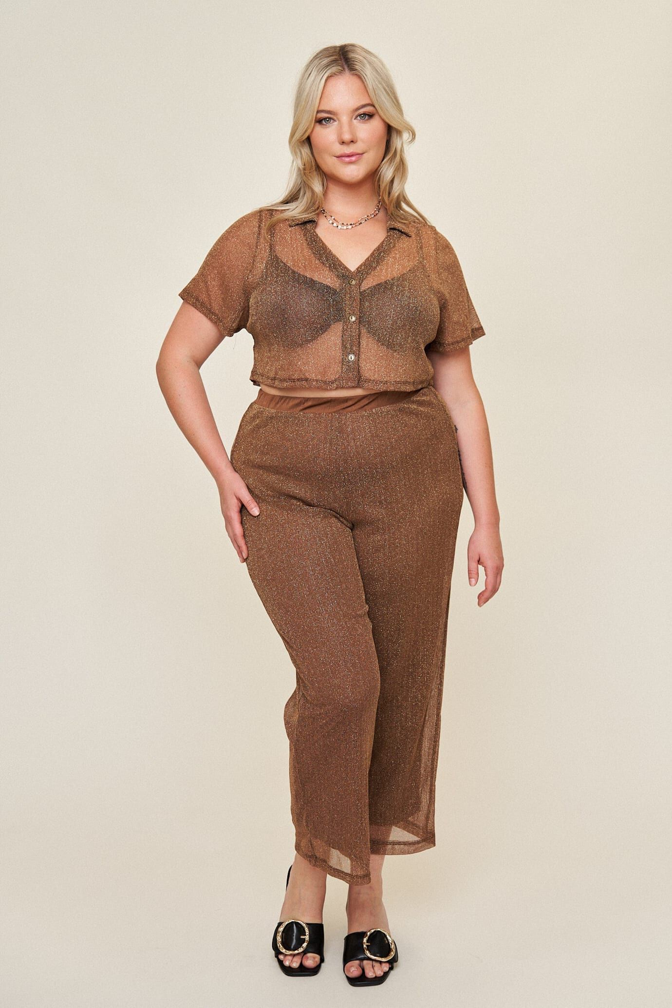 Arielle Pull-On Pant, Chocolate Holiday Mesh / Brown, hi-res image number 0