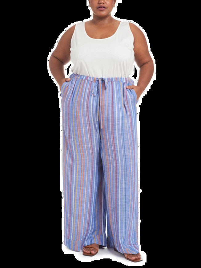 Andy Striped Pajama Pants (Dia exclusive), Blue Multi / Light Blue, hi-res image number 0