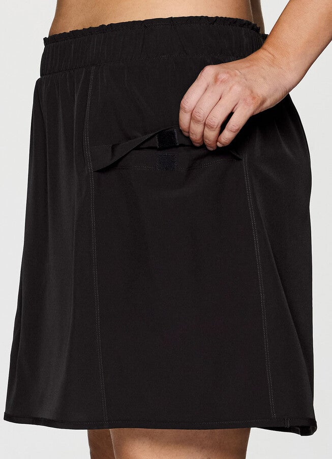 Plus On Course 19 inches Skort, Black / Black, alternate image number 1