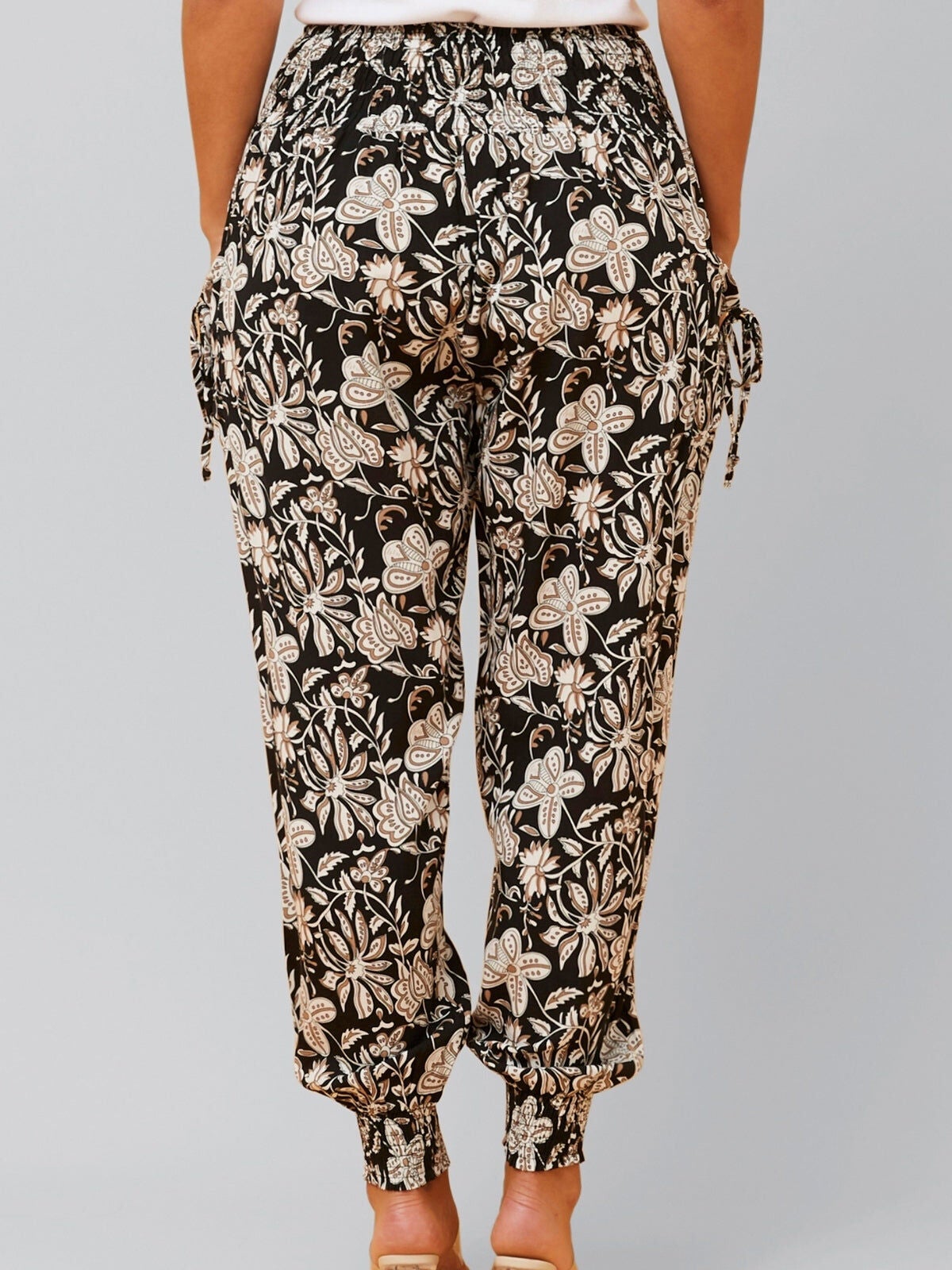 Abelle Pants Harem Boho Smocked Waist, , alternate image number 8