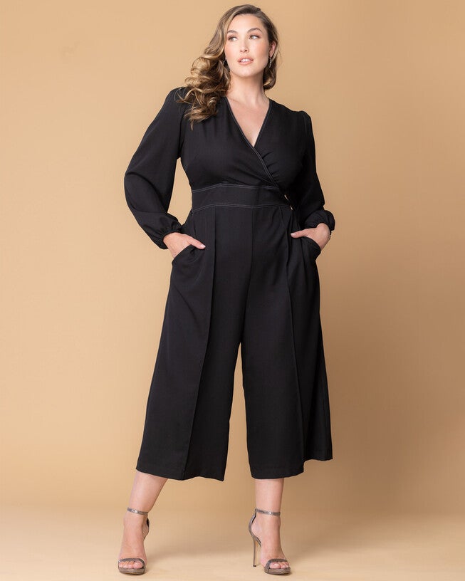 Tessa Cropped Wide-Leg Jumpsuit, BLACK NOIR / Black, alternate image number null