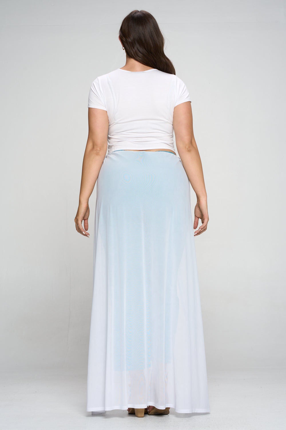 WALK THROUGH MESH PANTS, Seafoam and White / White, alternate image number 2