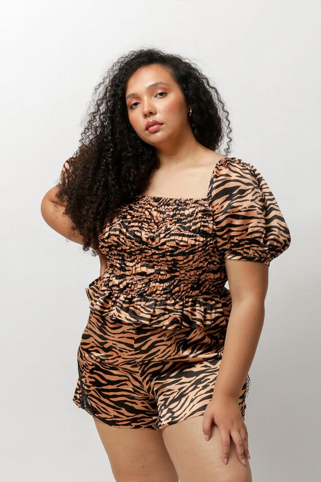 Bella B Shorts, Tiger Print / Orange, hi-res image number 0
