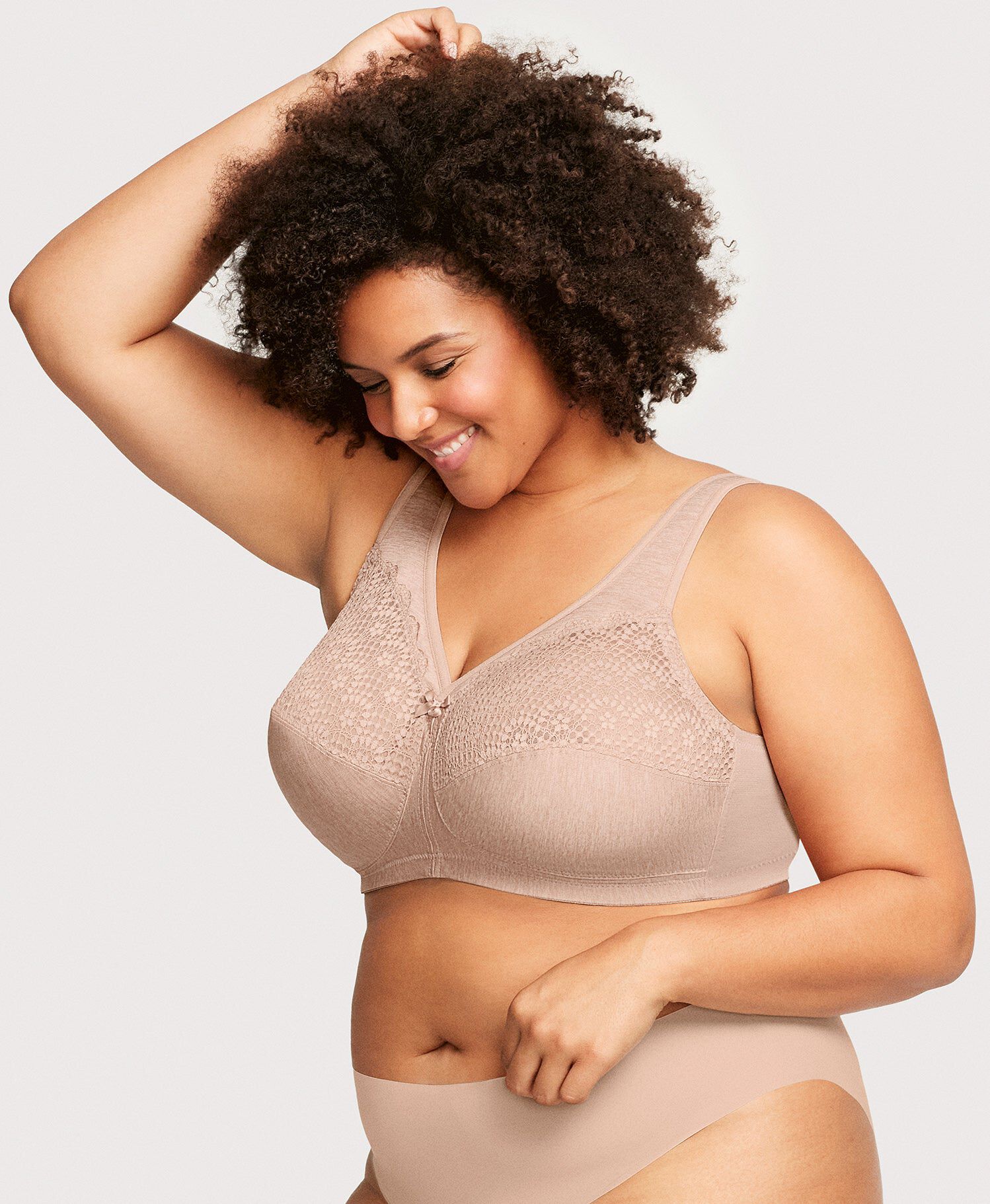 MagicLift Moisture Control Bra, Cafe Heather / Tan, alternate image number 3
