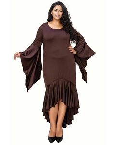 ARIELLE FLOWY MERMAID HEM DRESS