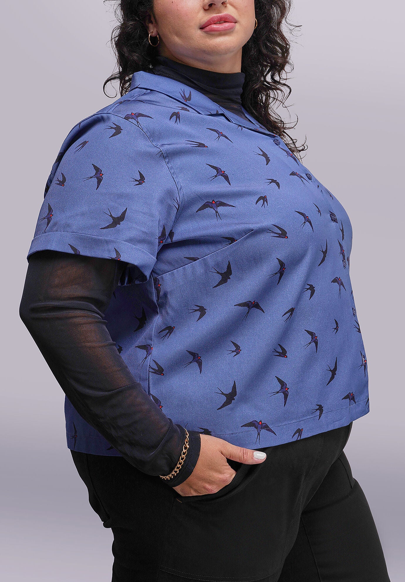 The Everyday Camp Button Up, SWIFT OXFORD BLUE / Dusty Blue, alternate image number 1