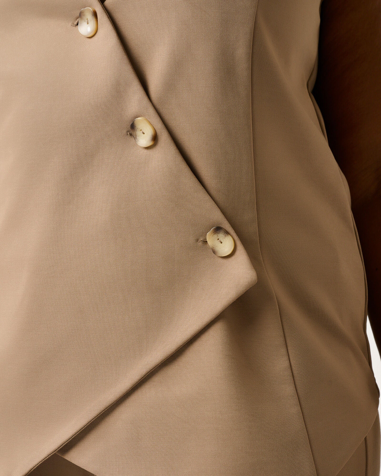 Mahina Asymmetric Vest Top, Mushroom / Brown, alternate image number 3