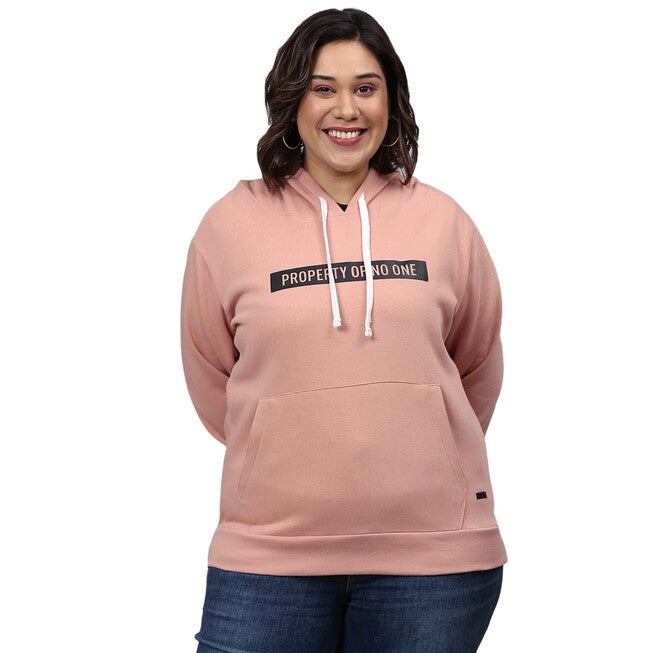 Printed Stylish Casual Sweatshirt, Pink / Pink, alternate image number 1