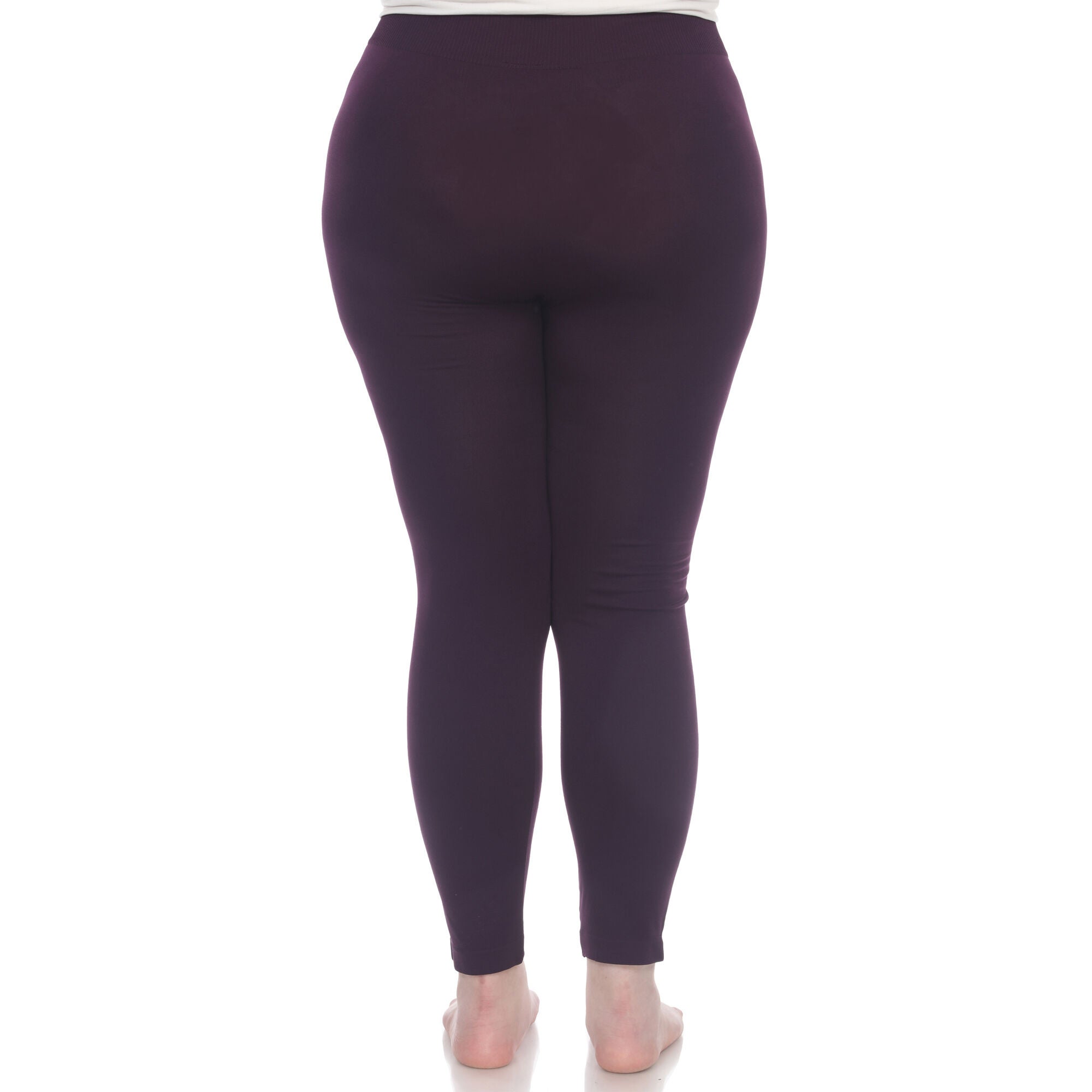 Super-Stretch Solid Leggings, Purple / Purple, alternate image number 3