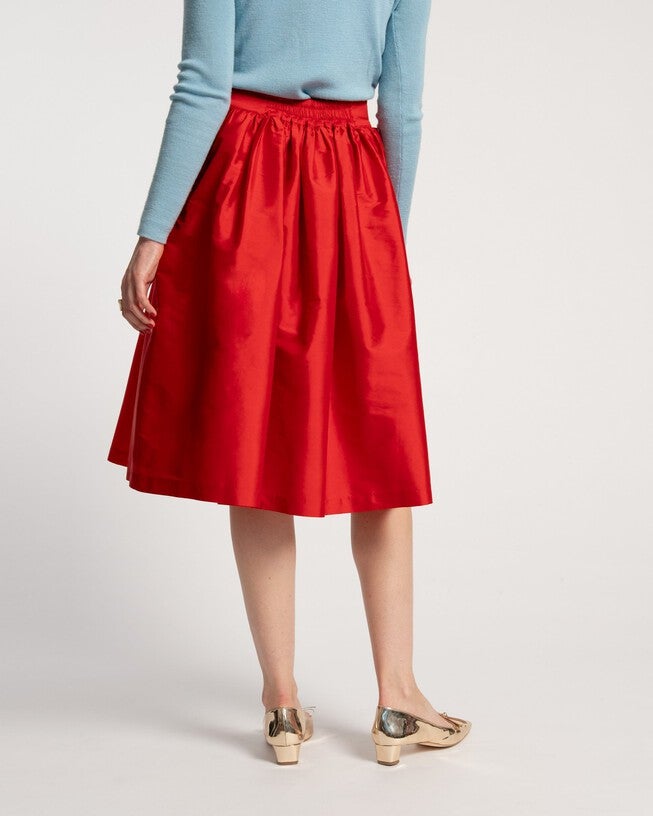 Barbara Midi Skirt, Red / Red, alternate image number 2