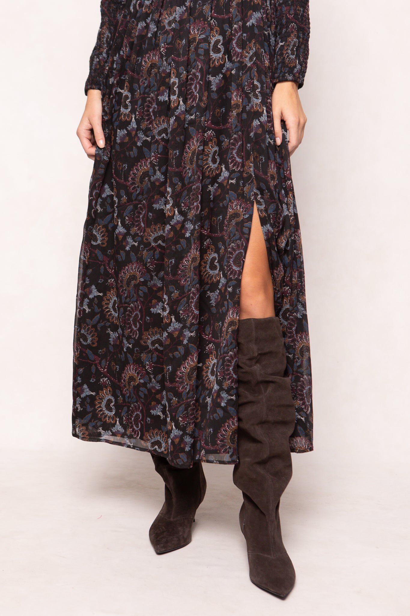 Mason Dress, Enchanted Floral / Black, alternate image number 3