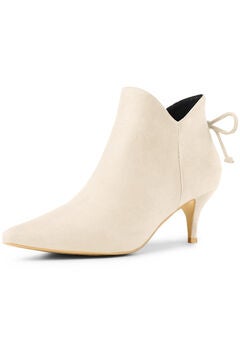 POINTED TOE KITTEN HEEL BOOTIES