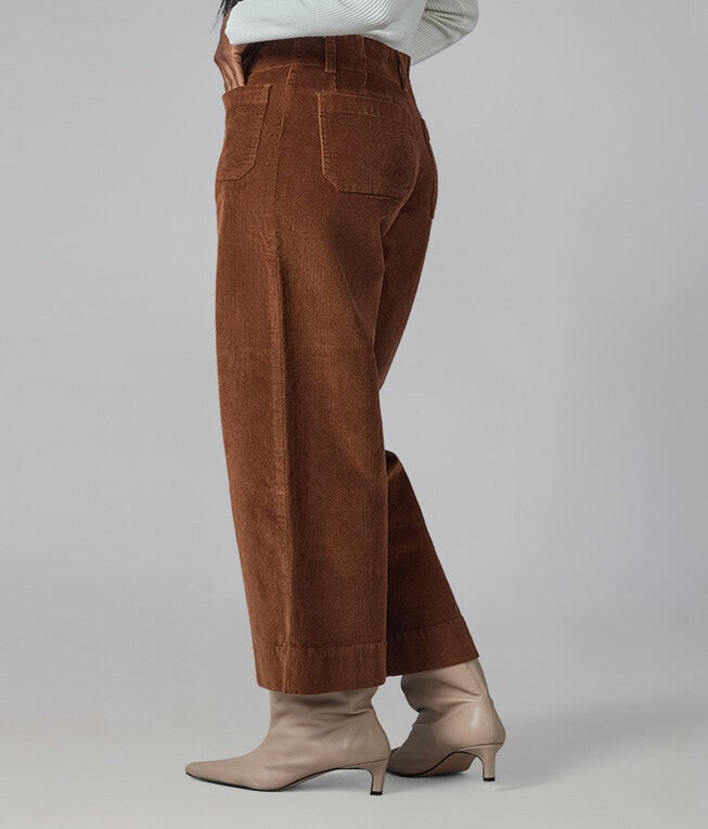 COLETTE-BB High Rise Wide Leg Jeans, Blazed Brown / Brown, alternate image number 1