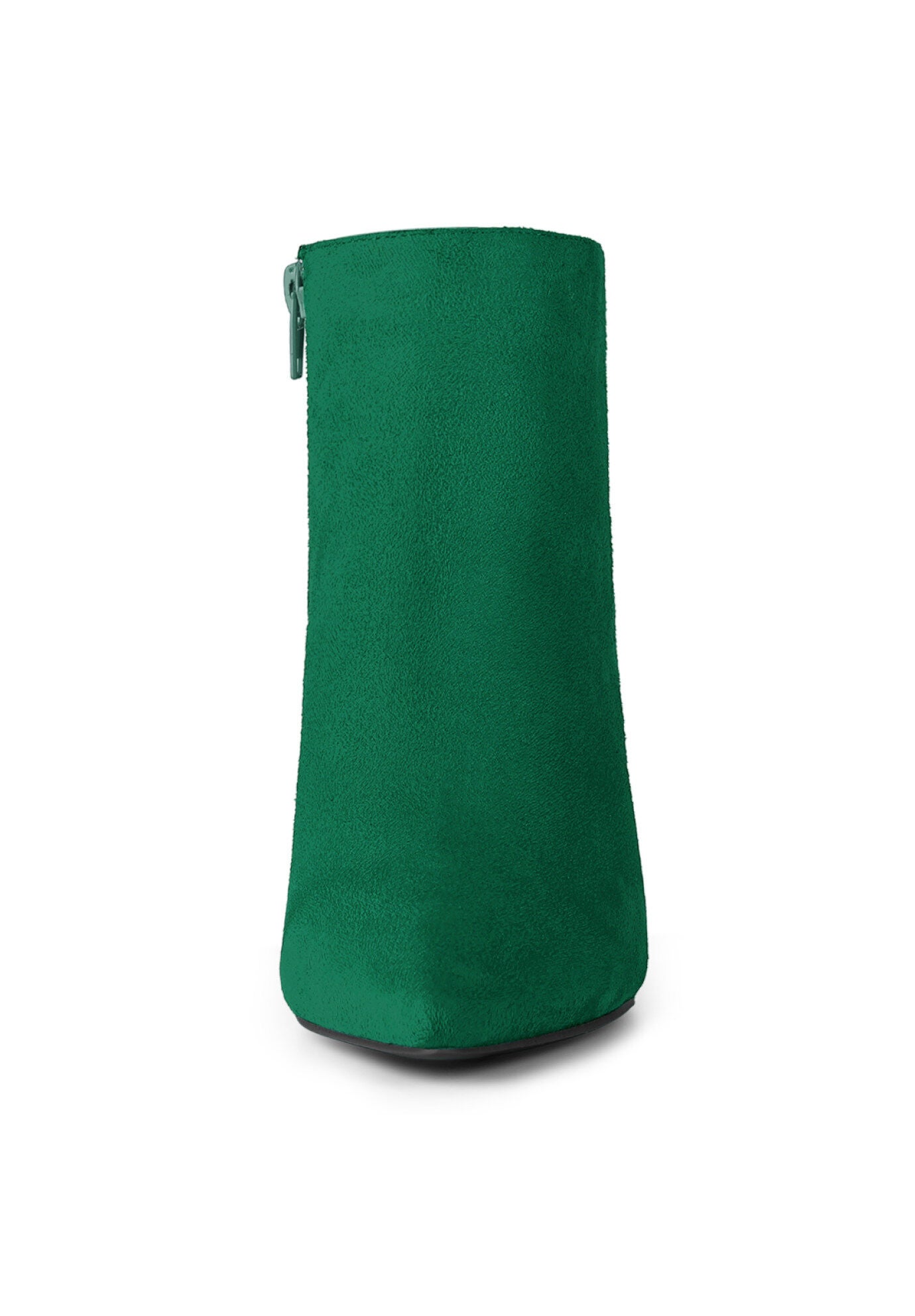 POINTED TOE KITTEN HEEL ZIP BOOTIES, Emerald Green / Forest Green, alternate image number 1