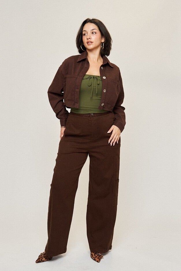 Tara Cotton Tencel Cargo Pant, Espresso / Brown, alternate image number null