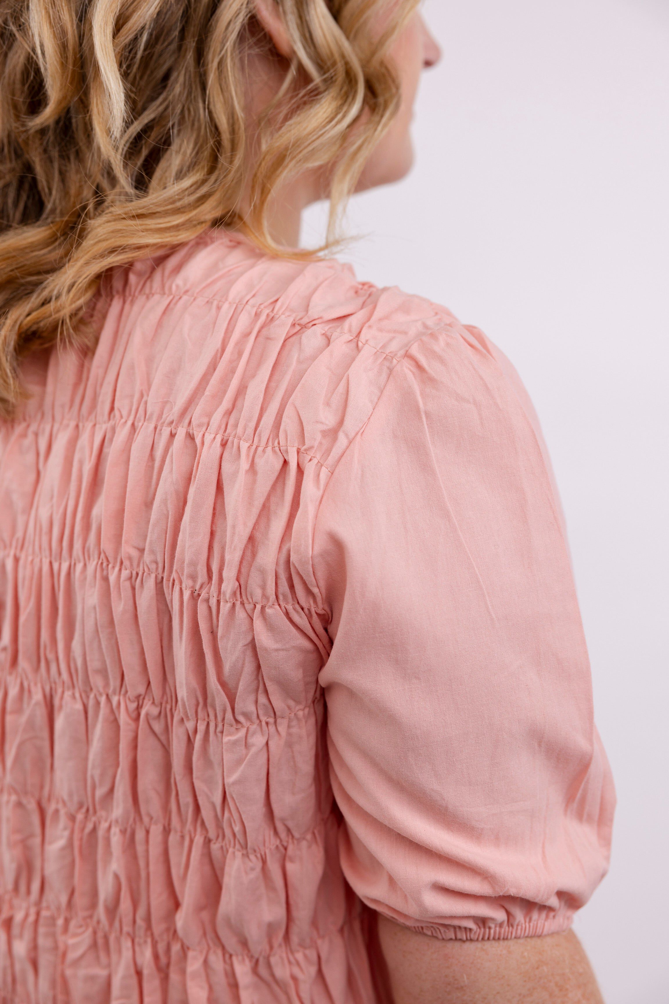 Blush Cotton Blend Woven Midi Dress, , alternate image number 6