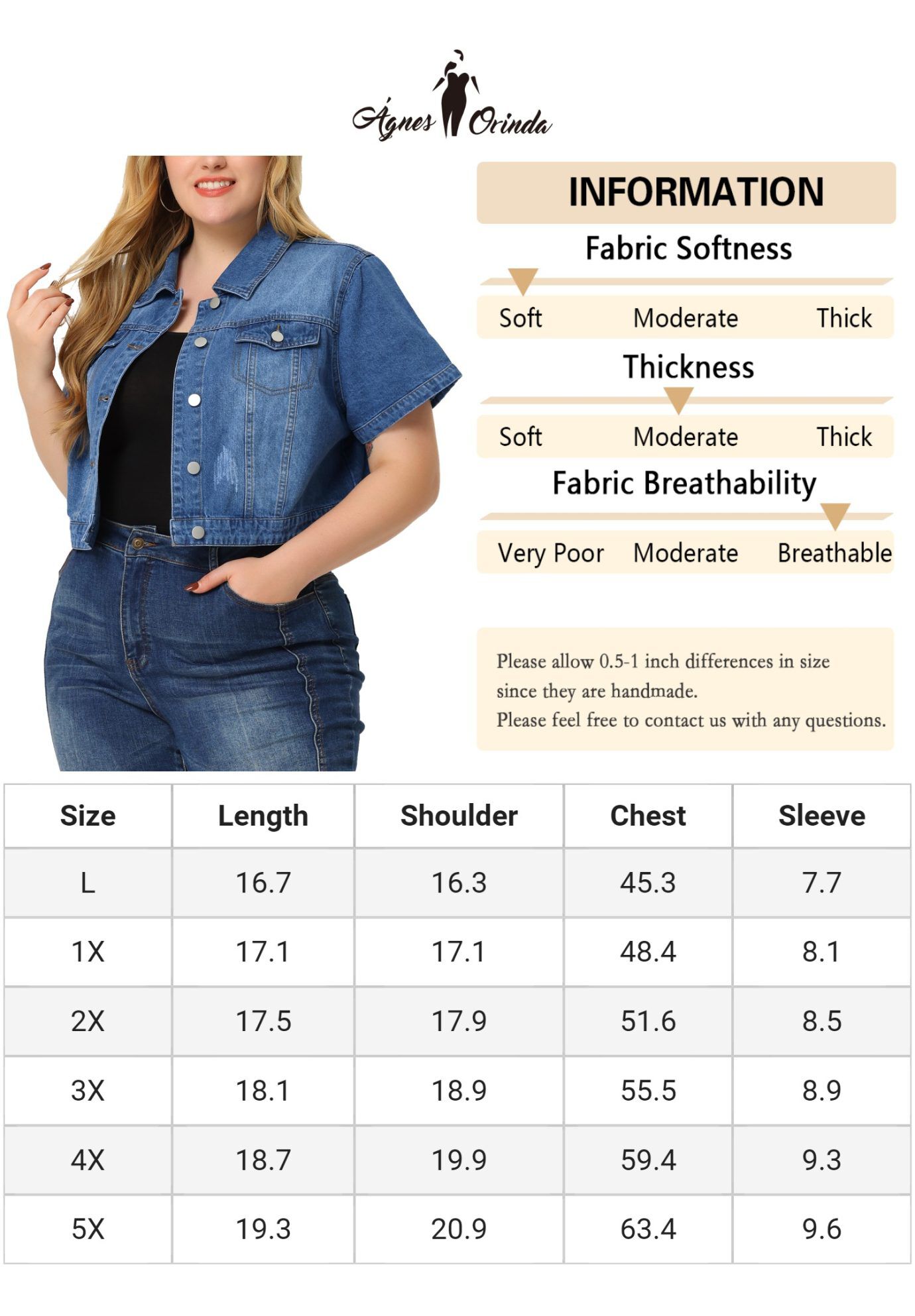 SHORT SLEEVE BUTTON DOWN CROPPED DENIM JACKET, Denim Blue / Light Blue, alternate image number 4