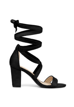 Lace Up Block Heel Sandals