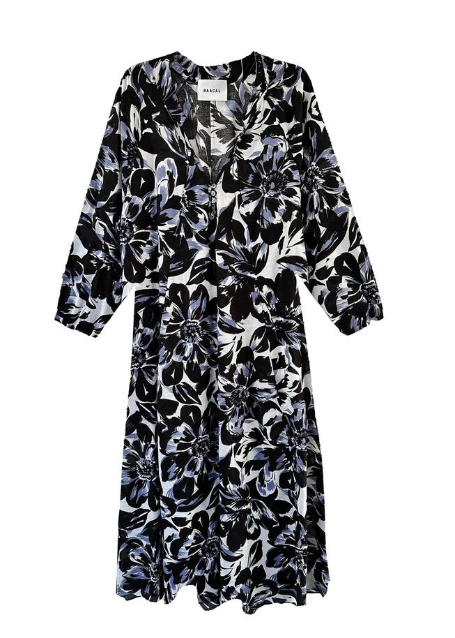 Denni Weekend Dress, Painted floral / Black, hi-res image number 0