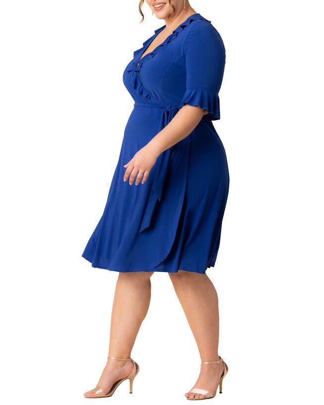 Barcelona Wrap Dress, COBALT BLUE / Cobalt, alternate image number 3