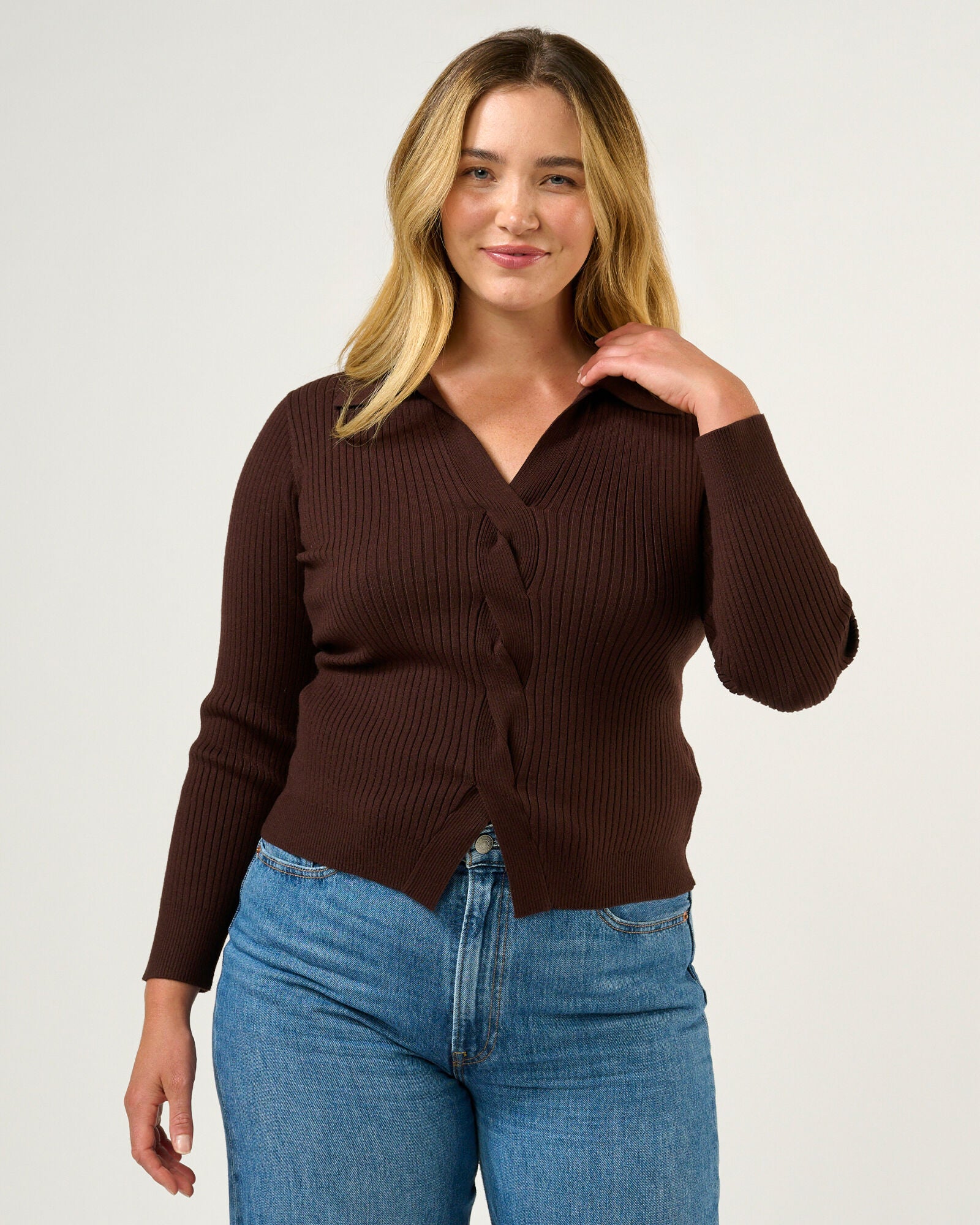 Bronti Cable Knit, Chocolate / Brown, alternate image number 1