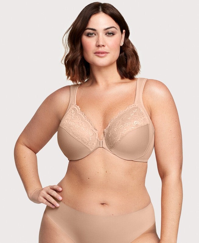 WonderWire Front-Closure Bra, Cafe / Tan, hi-res image number 0