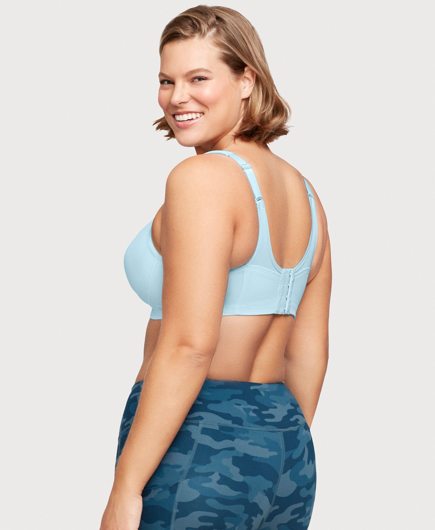 MagicLift Seamless Sports Bra, Frosted Aqua / Aqua, alternate image number 2
